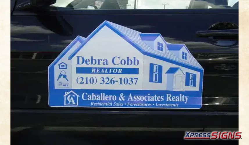 Die-Cut Magnetic Vehicle Sign