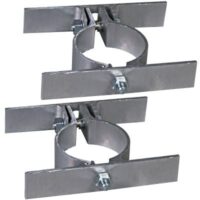 Double sided sign post mounting brackets